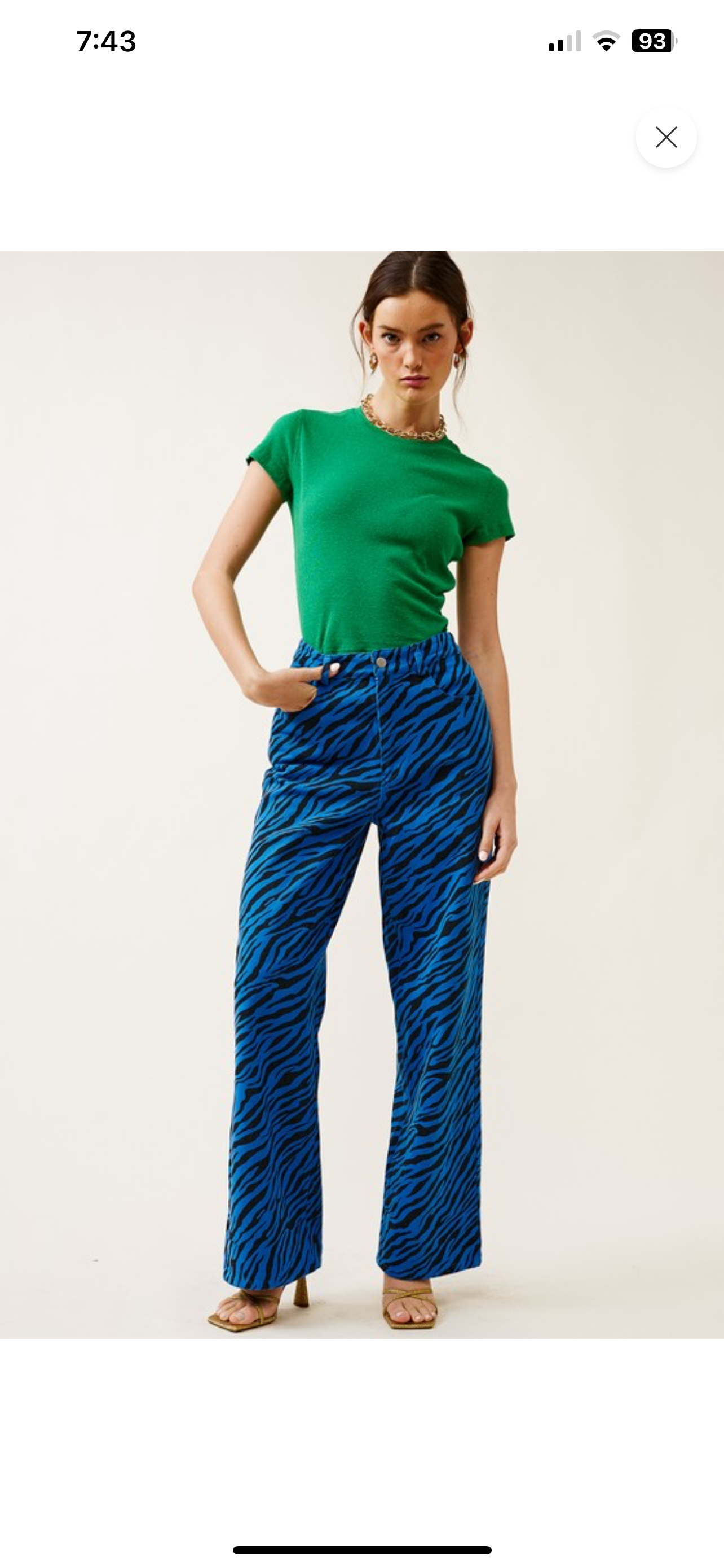 Zebra print straight