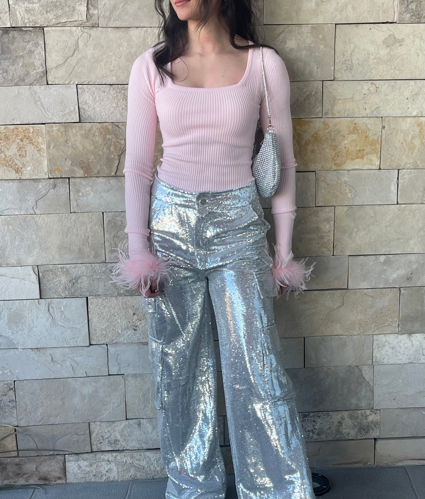 Feather sweater