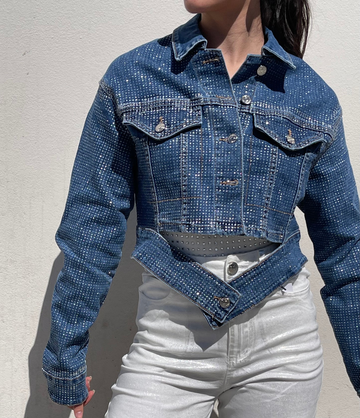 Jacket with glitter