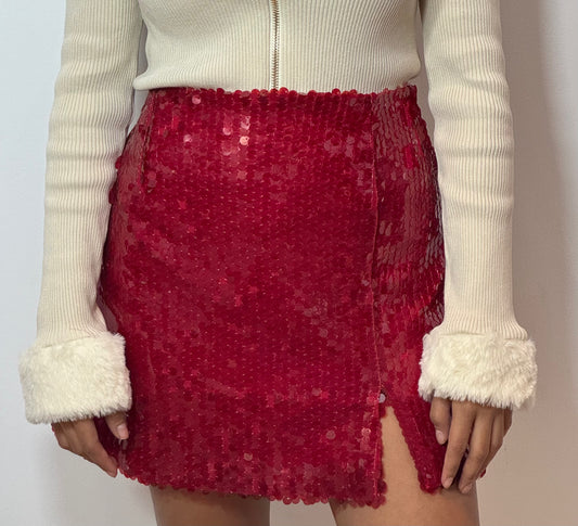Side slit mini skirt