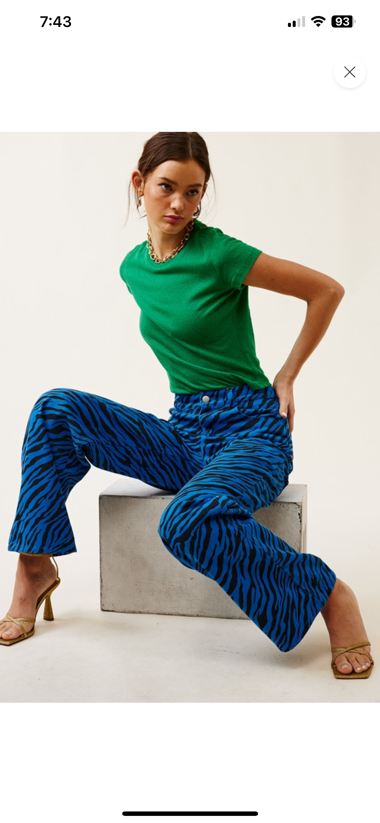 Zebra print straight
