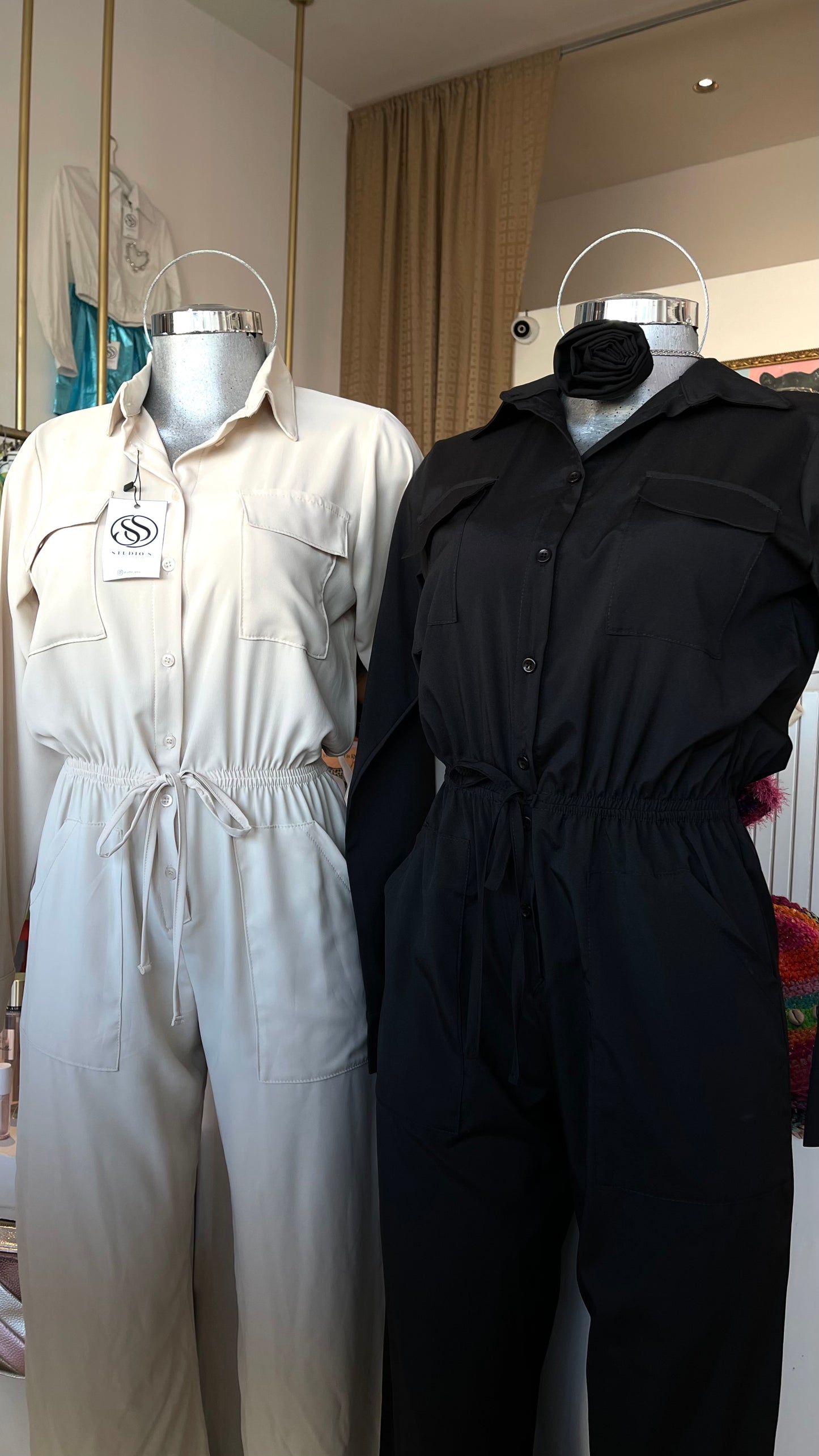 Palazzo beige y negro